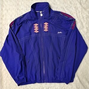 KAELIN Vintage Retro Purple Jacket with Multicolor embroidered Accents